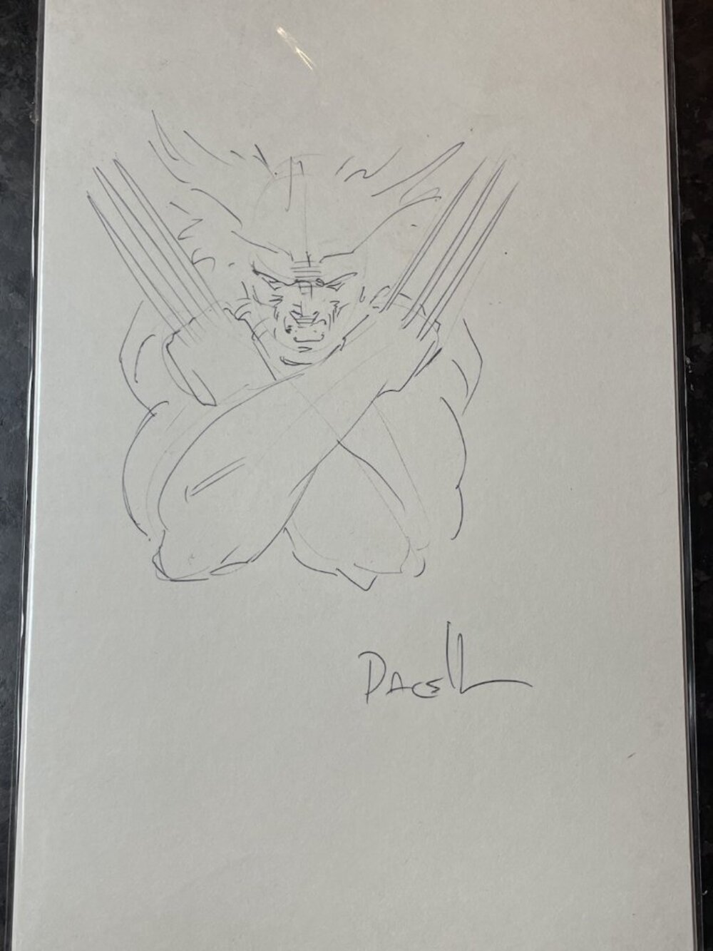 Mark Pacella Original Signed Pencil Sketch Wolverine X-Force Marvel Comic Art